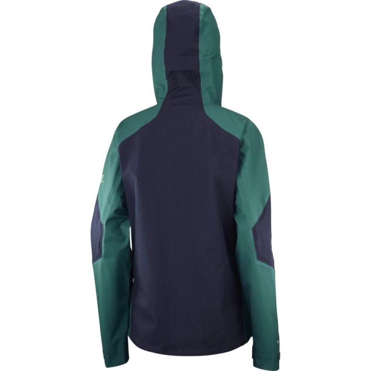 Chaquetas Shell Salomon Outpeak GTX 3L Mujer Verdes Azul Marino | MX EGUY349